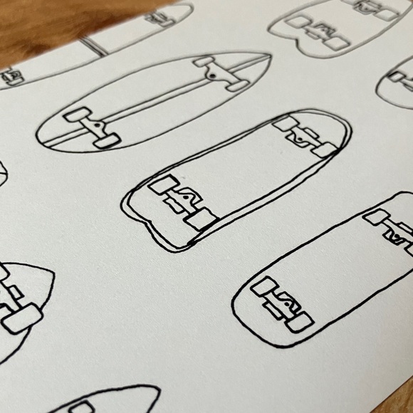 Skateboard Patterned Notebook - Picture 2 of 7